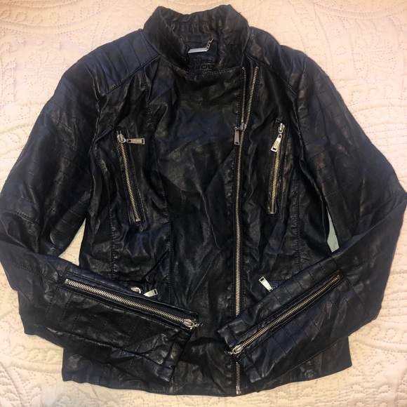 Jou Jou Jackets & Blazers - Jou Jou Faux Leather Moto Jacket